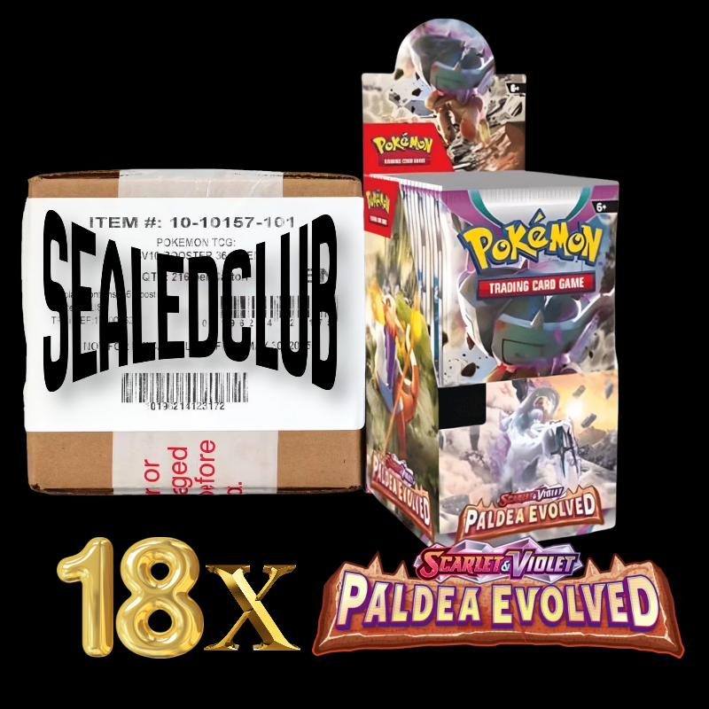 Pokemon Paldea Evolved half booster box case